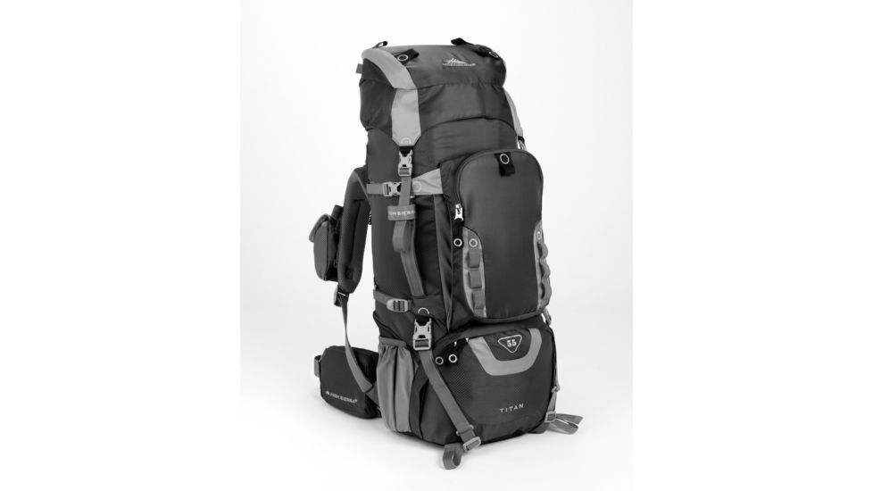 High Sierra Titan 55 Frame Pack, Black/Charcoal, 29.5 x 14 x 8.25in, 53715-3055