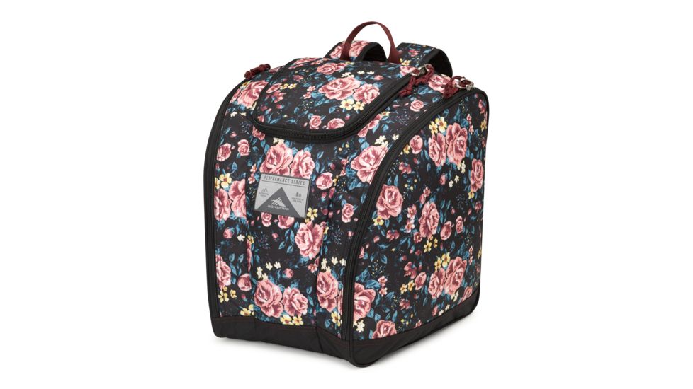 High Sierra Trapezoid Boot Bag, Secret Garden/Black/Cranberry, 16 x 16 x 13.5in, 53892-6278