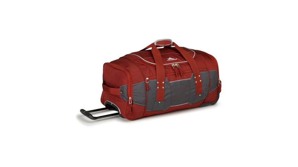 High Sierra Ultimate Access 2.0 Wheeled Duffel Bag 26 In, Brick Red/Mercury/Silver, 26.0inx 13.0inx 12.0in, 63608-4476