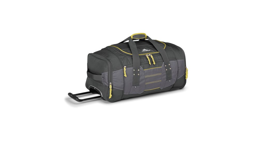 High Sierra Ultimate Access 2.0 Wheeled Duffel Bag 26 In, Mercury/Charcoal/Yell-O, 26.0inx 13.0inx 12.0in, 63608-4230