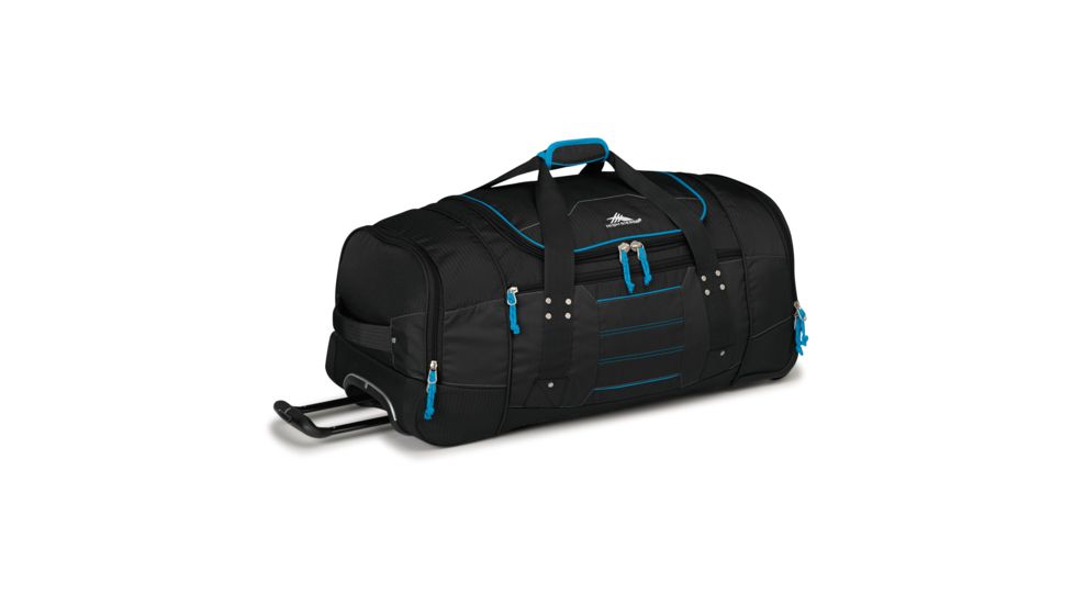 High Sierra Ultimate Access 2.0 Wheeled Duffel Bag 30 In, Black/Blue Print, 30.0inx 15.0inx 14.0in, 63609-3059