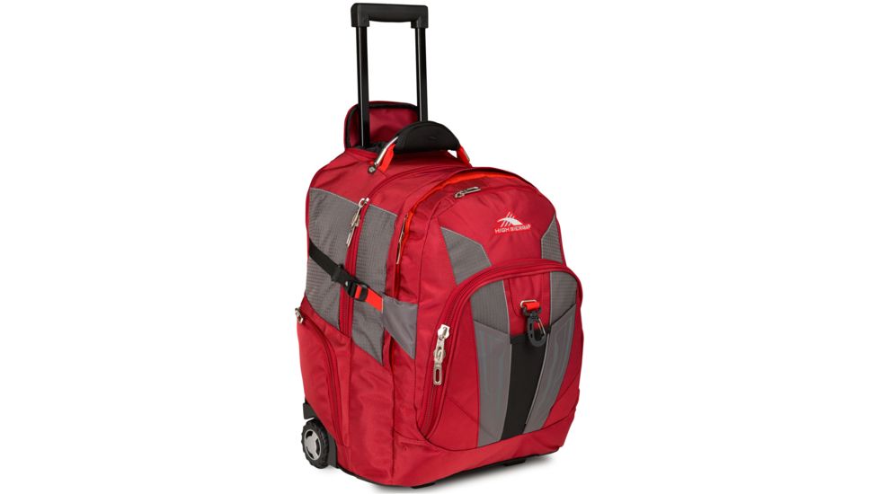 High Sierra XBT Laptop Wheeled Backpack, Carmine/Red Line/Black, 19.5inx 13.0inx 7.0in, 58002-4179