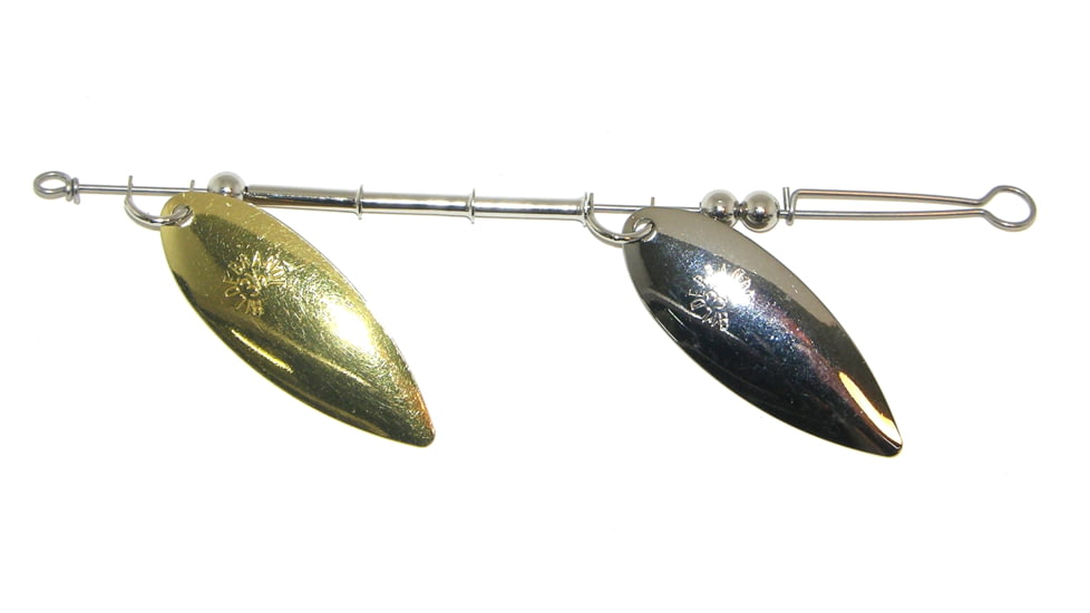 Hildebrandt Slim Eli Spinner/Attractor Double Blade, Number 6 50/50 Nickel Brass, 2/Pack, 6SDNB