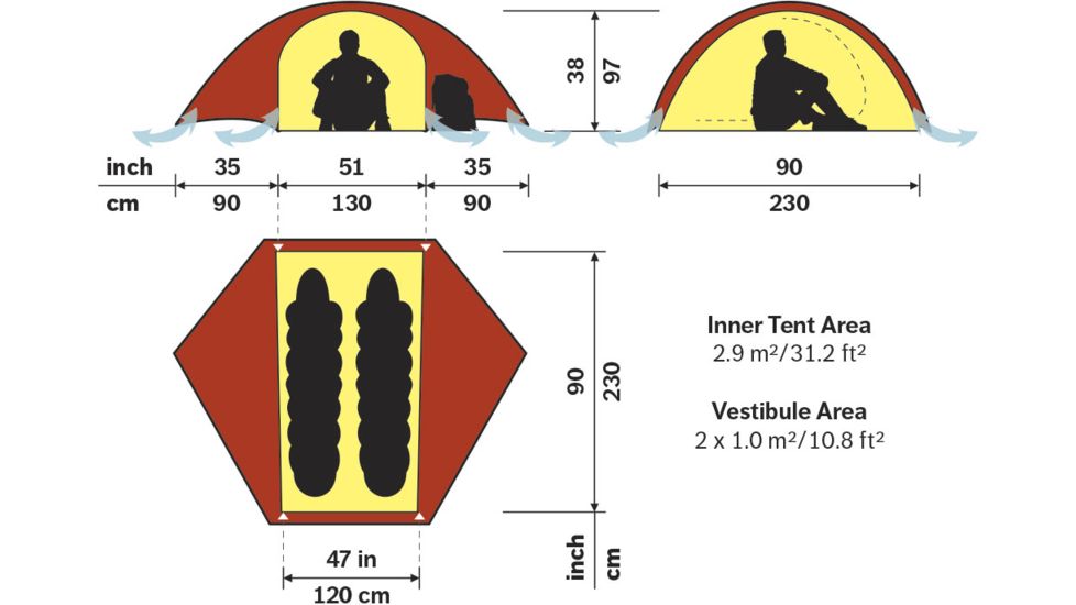 Hilleberg Rogen 2 Tent - 2 Person, 3 Season-Green