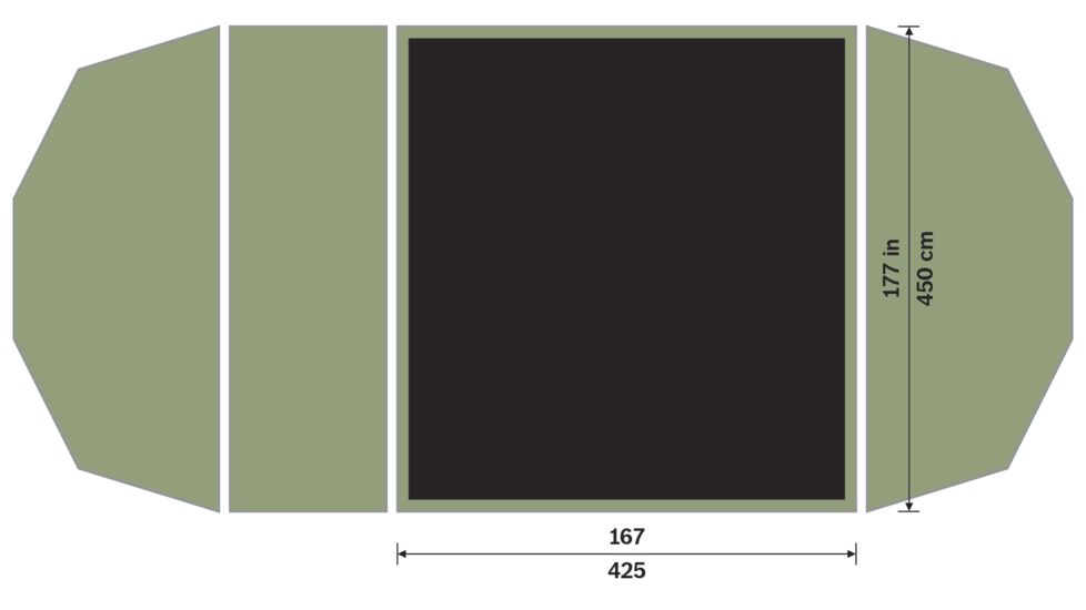 Hilleberg Stalon XL Footprint, 167x177in, 218461