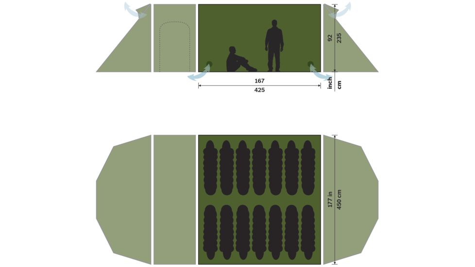 Hilleberg Stalon XL Main Roof, Green, 16651