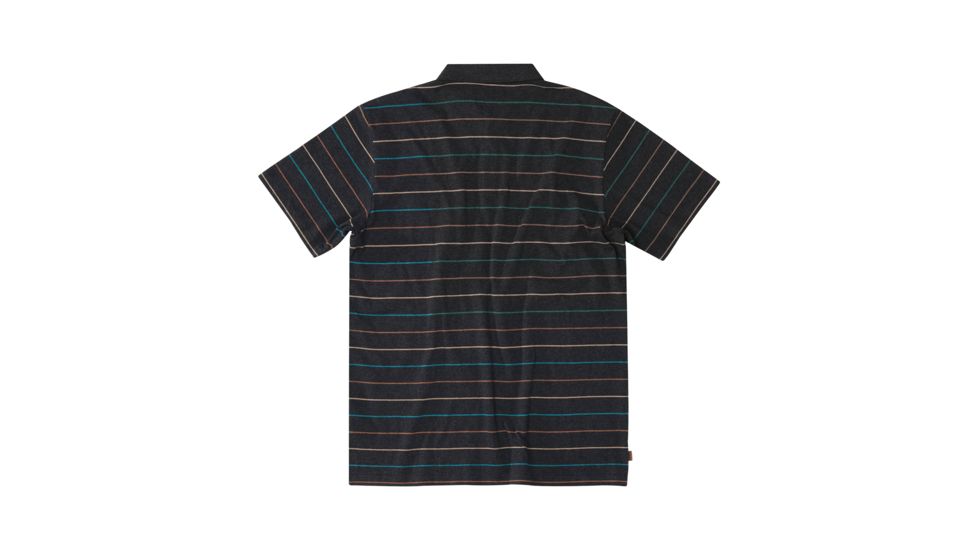 HippyTree Mens Culver Polo, Heather Black, Small, 2206-HEATHER BLACK-S