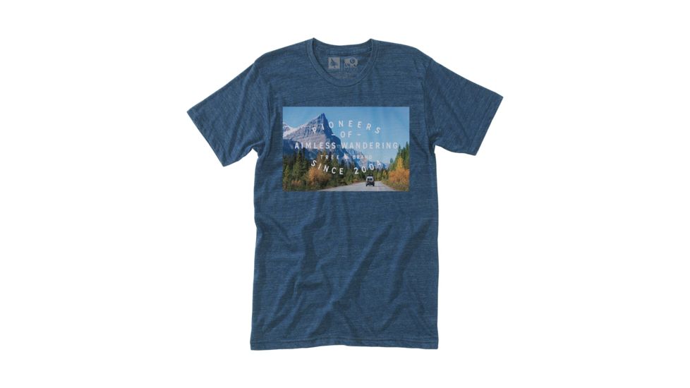 HippyTree Mens Highway Tee, Heather Navy, Small, 2262-HEATHER NAVY-S