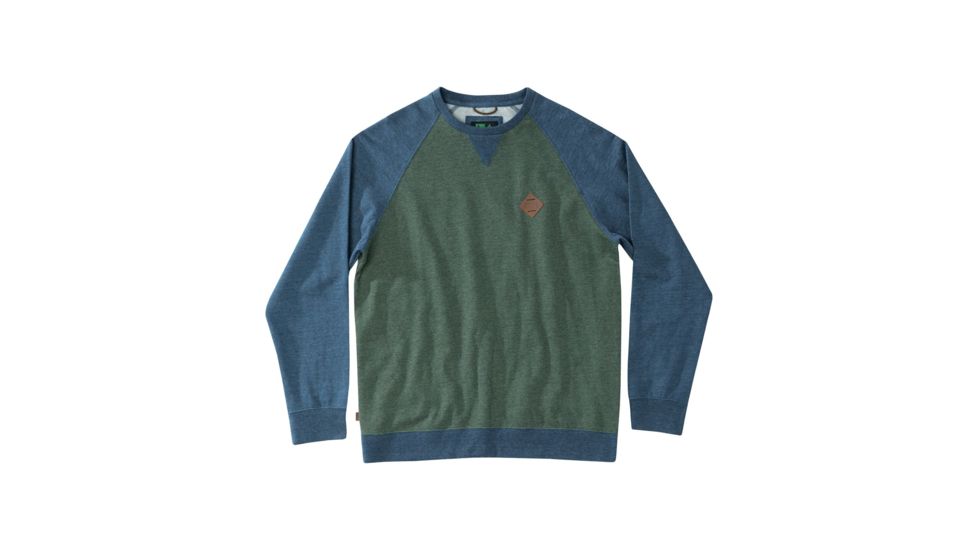 HippyTree Mens Madison Crew Sweatshirt, Heather Forest, Small, 2205-HEATHER FOREST-S