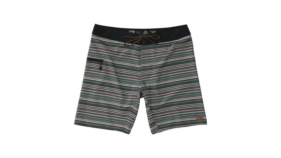 HippyTree Mens Pinline Trunk Boardshorts, Brown, 28 Waist, 2181-BROWN-28