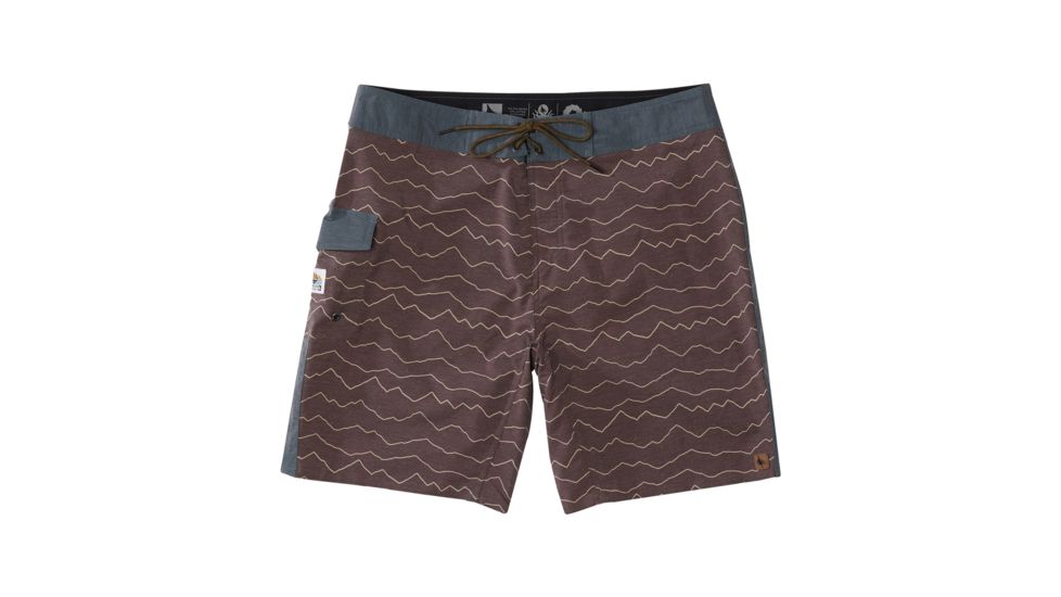 HippyTree Mens Ridgepoint Trunk Boadshorts, Rust, 36 Waist, 2182-RUST-36