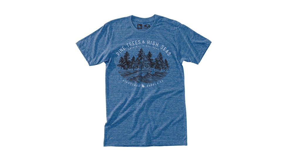 HippyTree Mens Seaside Tee, Heather Blue, Medium, 2277-HEATHER BLUE-M