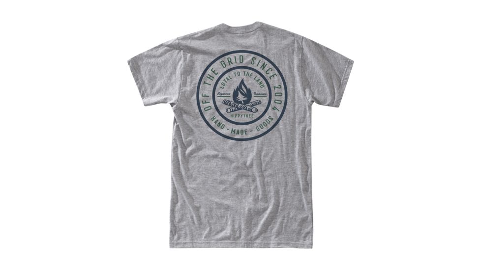 HippyTree Mens Signal Tee, Heather Grey, Small, 2253-HEATHER GREY-S