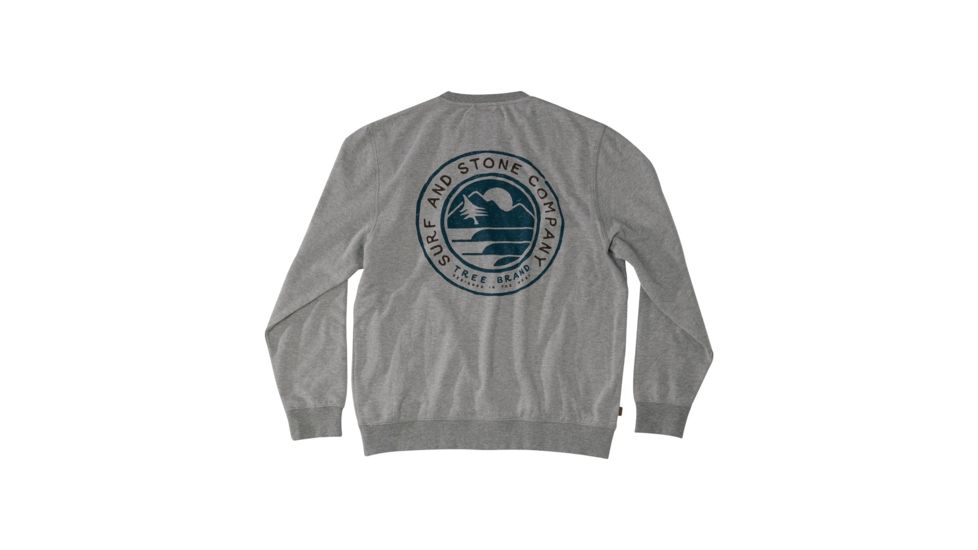HippyTree Mens Tacoma Crew Sweatshirt, Heather Grey, Small, 2209-HEATHER GREY-S
