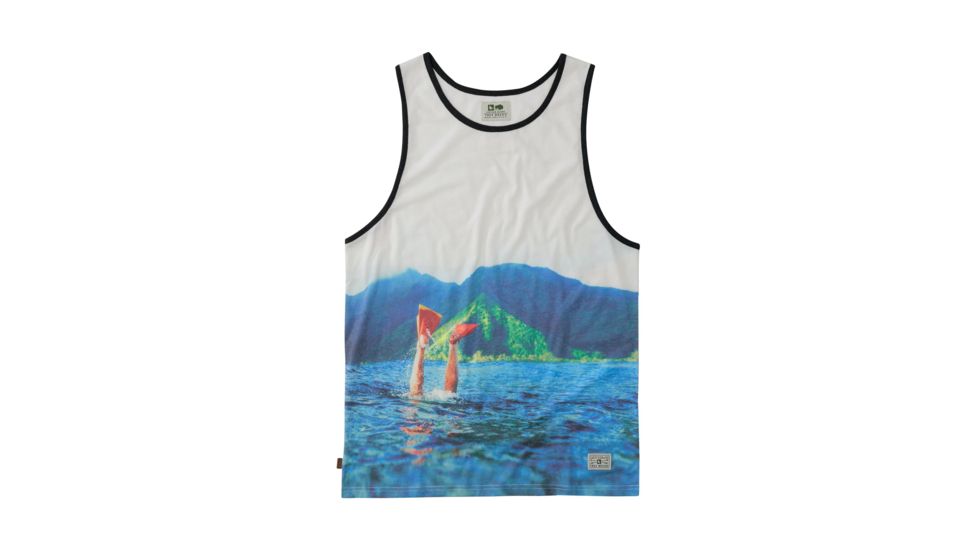 HippyTree Mens Tahiti Tank, White, Small, 2147-WHITE-S