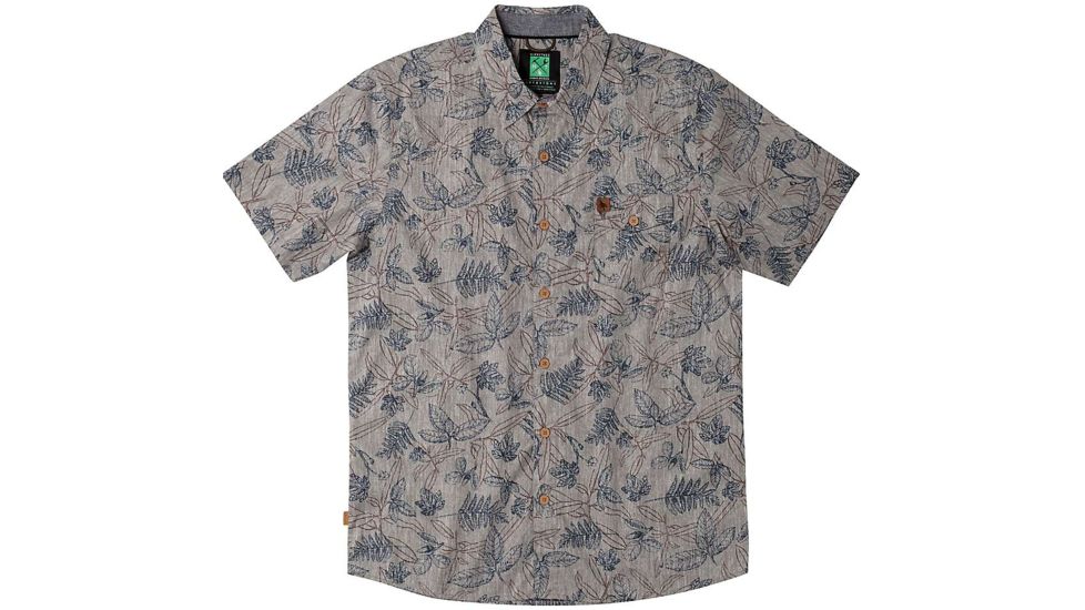 HippyTree Sycamore Woven Short Sleeve Shirt - Men's-Grey-Large