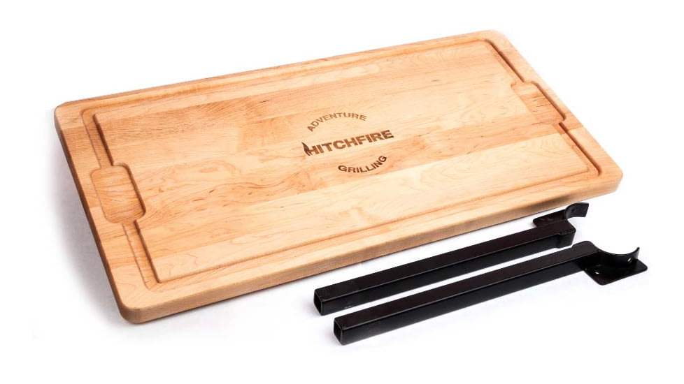 HitchFire Cutting Board Side Table, Brown, Large, HFG01ST01