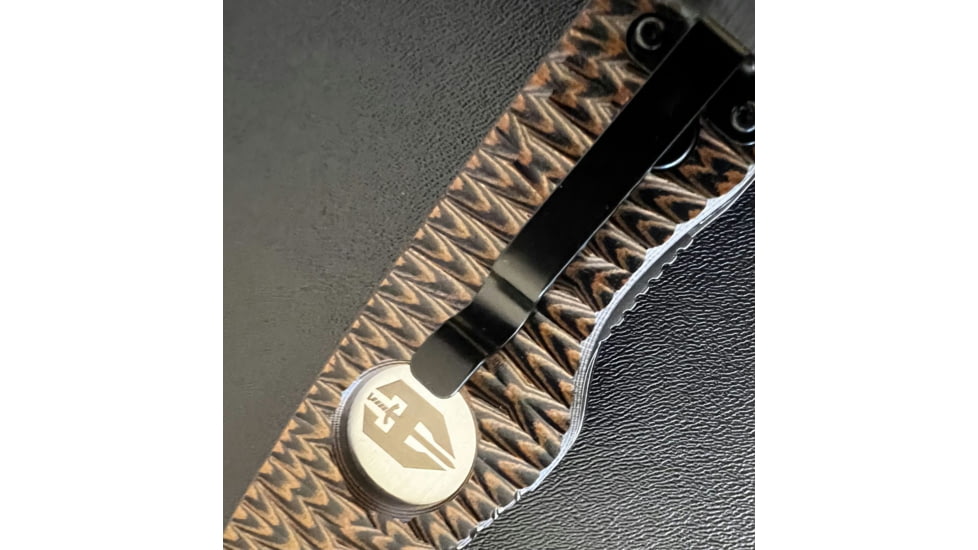 Hoffner Knives Folding Knife, 3.5in, 440c, Spear Point Blade, Chiseled Maduro Grip, Silver Smooth Blade, FK-S3SBS-CMA