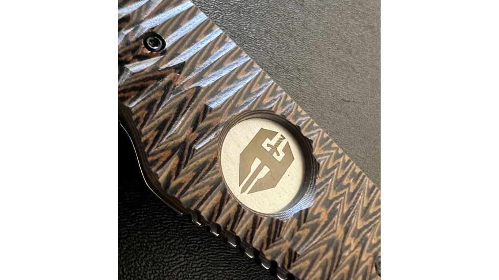 Hoffner Knives Folding Knife, 3.5in, 440c, Spear Point Blade, Chiseled Maduro Grip, Silver Smooth Blade, FK-S3SBS-CMA