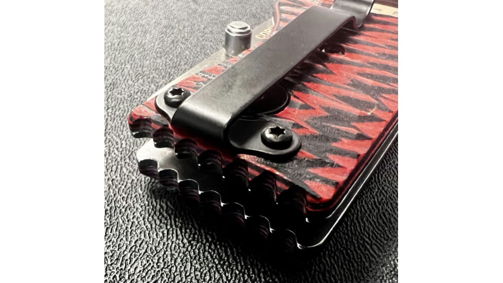 Hoffner Knives Folding Knife, 3.5in, 440c, Spear Point Blade, Chiseled Nightstalker Grip, Silver Smooth Blade, FK-S3SBS-CRB