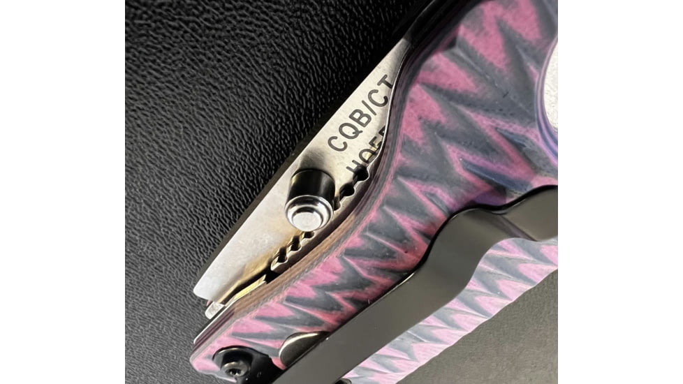 Hoffner Knives Folding Knife, 3.5in, 440c, Spear Point Blade, Chiseled Valkyrie Grip, Silver Combo Blade, FK-S3CBS-CPG