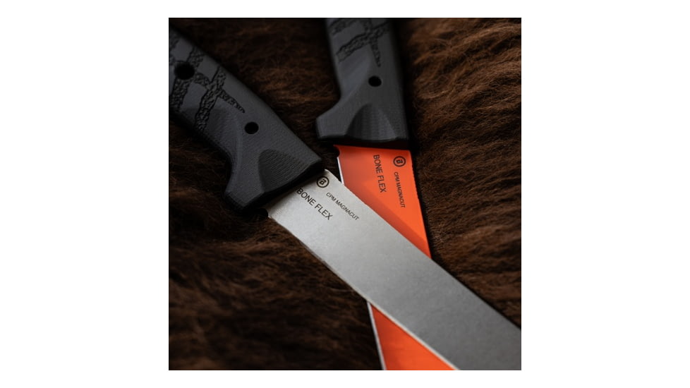 Hogue Bone Flex 7.125in Fixed Blade Knife, Stainless Steel Blade, Nylon Handle, Tumbled, Black, 35750