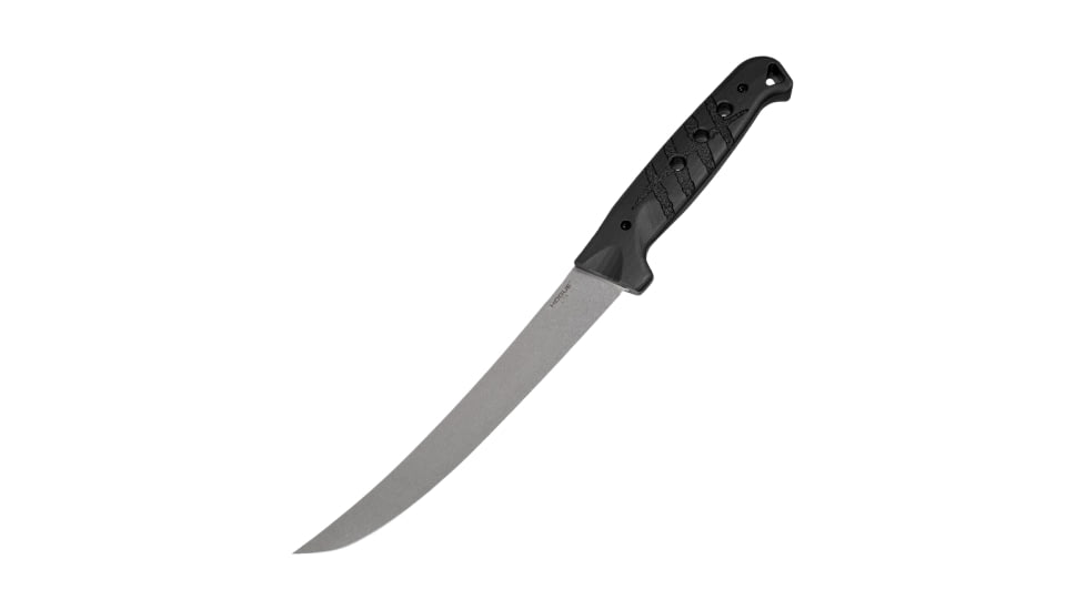 Hogue Bone Flex 7.125in Fixed Blade Knife, Stainless Steel Blade, Nylon Handle, Tumbled, Black, 35750