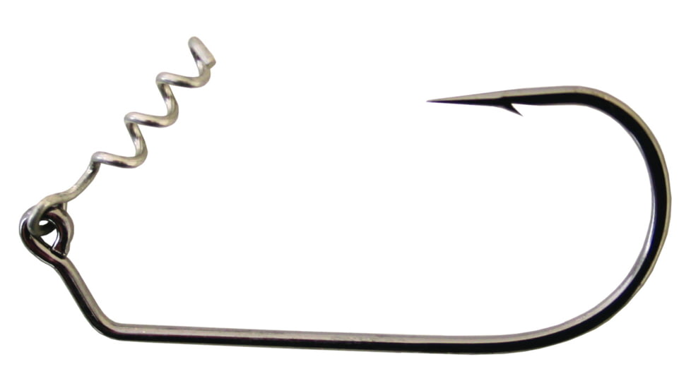 Hogy Unweighted Classic Swimbait Hook, Needle Point, Long Shank, Light Wire, Bait Keeper, Nickel, Size 5/0, 3 Per Pack, HSBH5U