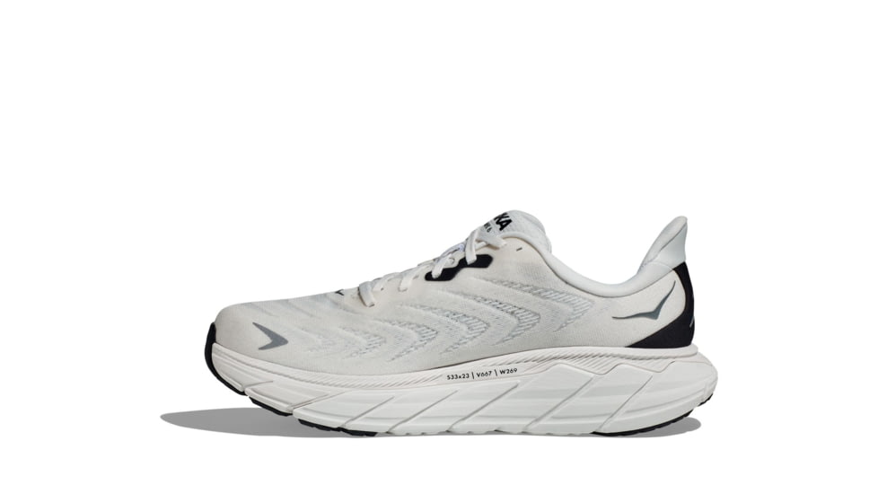 Hoka Arahi 6 Road Running Shoes - Mens, Blanc De Blanc/Steel Wool, 10D, 1123194-BDBSW-10D