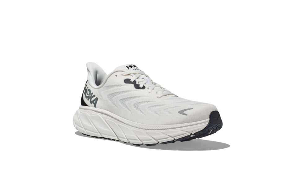 Hoka Arahi 6 Road Running Shoes - Mens, Blanc De Blanc/Steel Wool, 10D, 1123194-BDBSW-10D