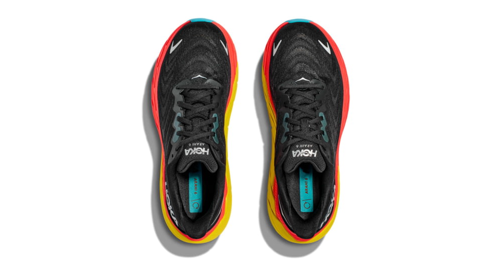 Hoka Arahi 6 Road Running Shoes - Mens, Flame/Black, 09.5D, 1123194-FMBC-09.5D