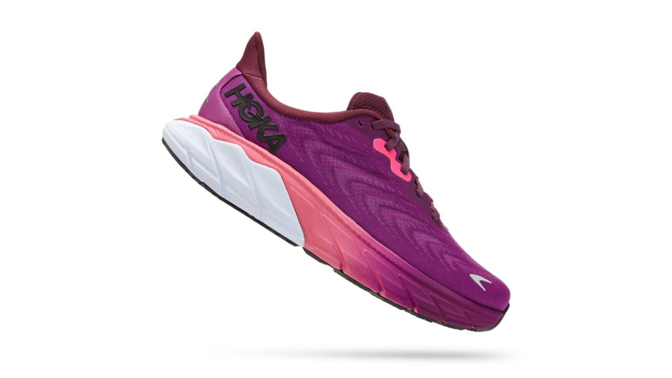 Hoka Arahi 6 Road Running - Womens, Grape Wine / Beautyberry, 08.5B, 1123195-GWBY-08.5B