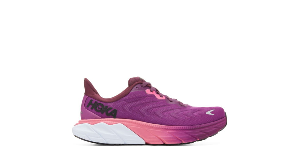 Hoka Arahi 6 Road Running - Womens, Grape Wine / Beautyberry, 08.5B, 1123195-GWBY-08.5B
