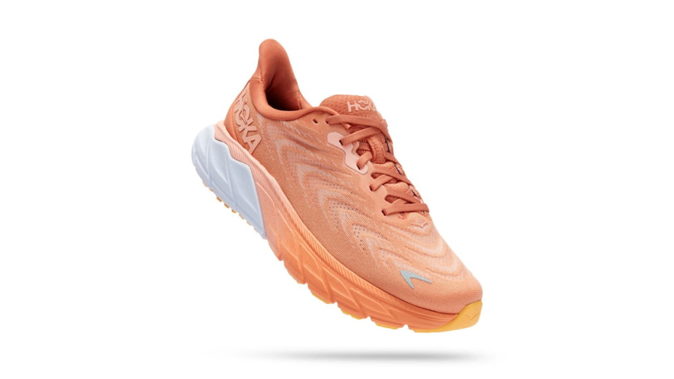 Hoka Arahi 6 Road Running - Womens, Sun Baked / Shell Coral, 10.5B, 1123195-SBSCR-10.5B