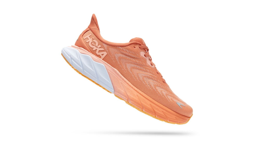 Hoka Arahi 6 Road Running - Womens, Sun Baked / Shell Coral, 10.5B, 1123195-SBSCR-10.5B