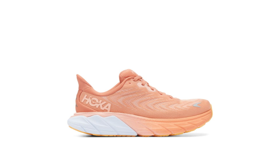 Hoka Arahi 6 Road Running - Womens, Sun Baked / Shell Coral, 10.5B, 1123195-SBSCR-10.5B