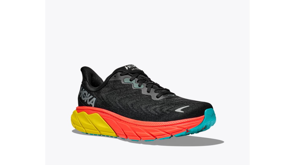 Hoka Arahi 6 Running Shoes - Mens, Black/Flame, 12D, 1123194-BFLM-12D