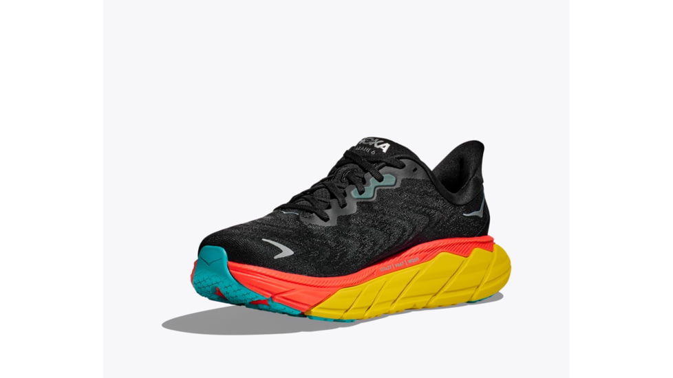 Hoka Arahi 6 Running Shoes - Mens, Black/Flame, 12D, 1123194-BFLM-12D