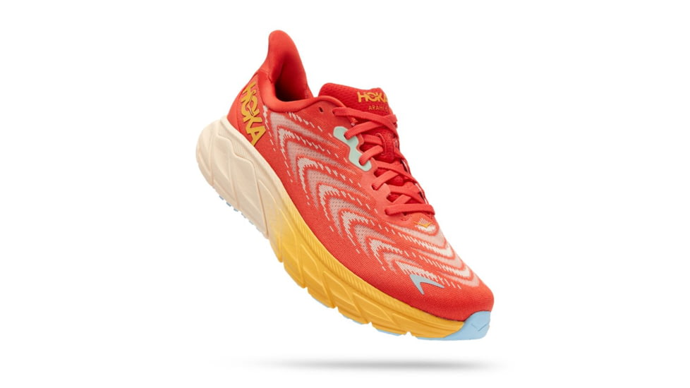 Hoka Arahi 6 Running Shoes - Mens, Fiesta / Amber Yellow, 11D, 1123194-FAYW-11D