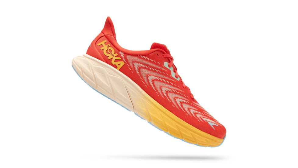 Hoka Arahi 6 Running Shoes - Mens, Fiesta / Amber Yellow, 11D, 1123194-FAYW-11D