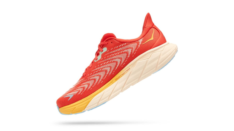 Hoka Arahi 6 Running Shoes - Mens, Fiesta / Amber Yellow, 11D, 1123194-FAYW-11D