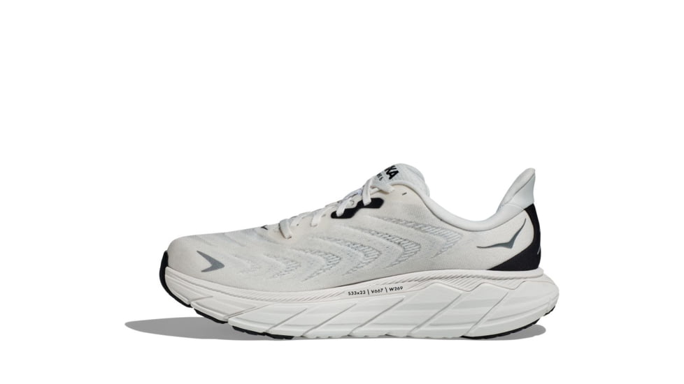 Hoka Arahi 6 Wide Road Running Shoes - Mens, Blanc De Blanc/Steel Wool, 11EE, 1123196-BDBSW-11EE