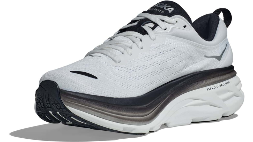 Hoka Bondi 8 Road Running Shoes - Mens, White/Black, 07D, 1123202-WBLC-07D