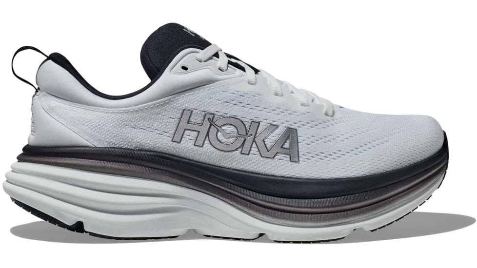 Hoka Bondi 8 Road Running Shoes - Mens, White/Black, 07D, 1123202-WBLC-07D