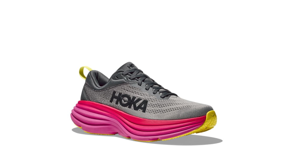 Hoka Bondi 8 Road Running Shoes - Womens - 9-12 US, Castlerock/Strawberry, 09B, 1127952-CSRW-09B