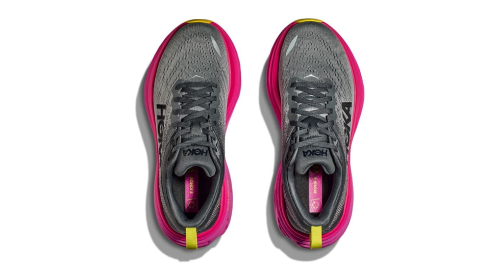Hoka Bondi 8 Road Running Shoes - Womens - 9-12 US, Castlerock/Strawberry, 09B, 1127952-CSRW-09B