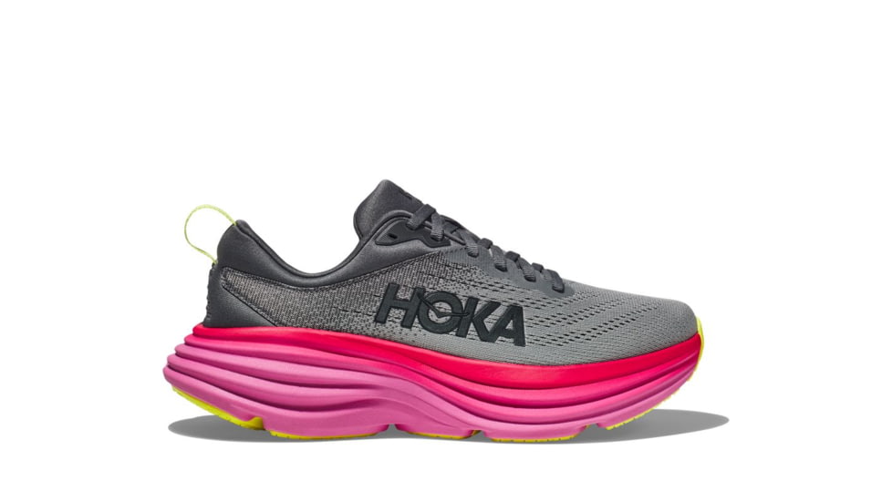 Hoka Bondi 8 Road Running Shoes - Womens - 9-12 US, Castlerock/Strawberry, 09B, 1127952-CSRW-09B