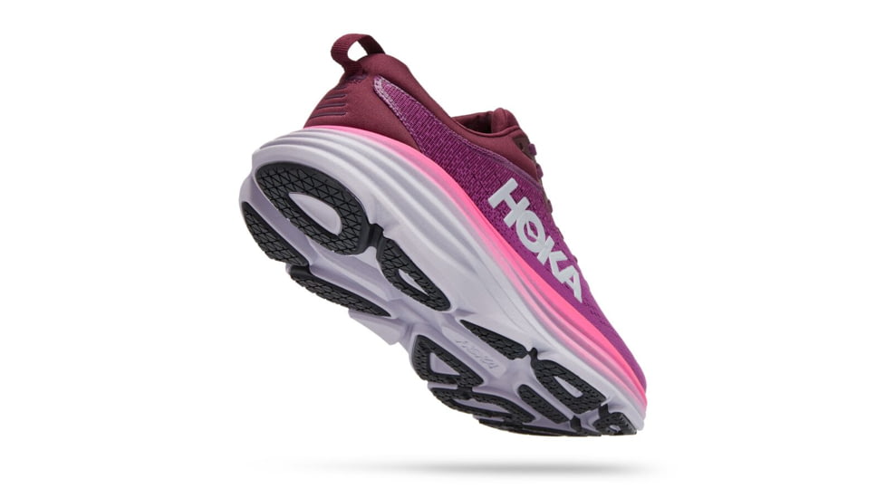 Hoka Bondi 8 Road Running - Womens, Beautyberry / Grape Wine, 10B, 1127952-BGWN-10B