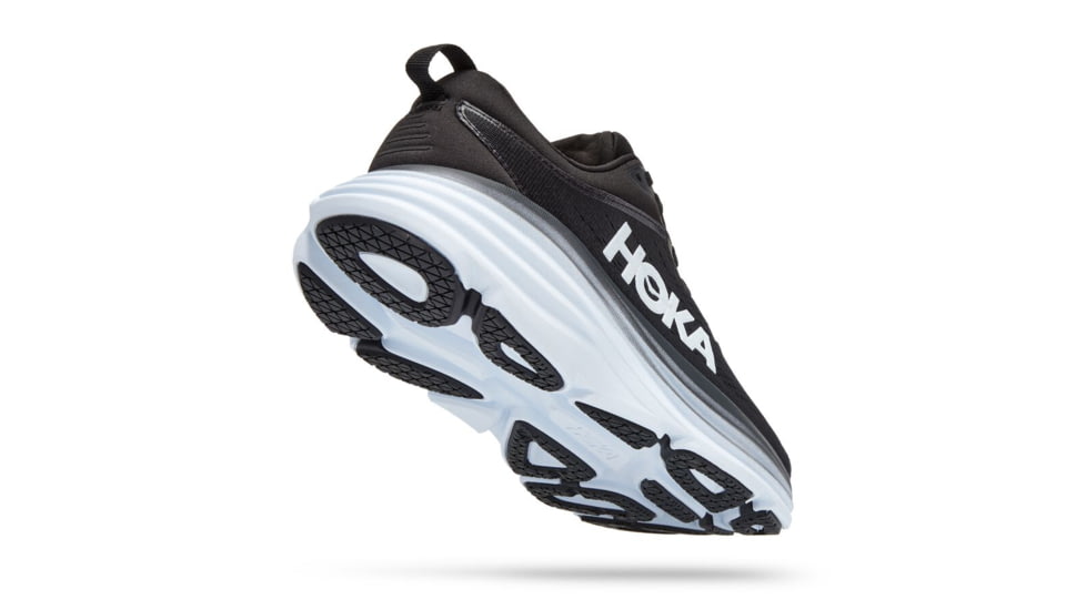 Hoka Bondi 8 Road Running - Womens, Black / White, 11B, 1127952-BWHT-11B