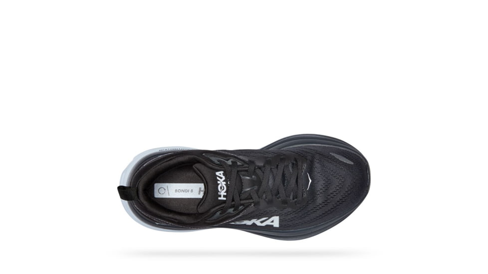 Hoka Bondi 8 Road Running - Womens, Black / White, 11B, 1127952-BWHT-11B
